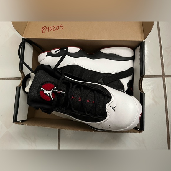 (G6) Air Jordan 6 Rings ‘Black White Gym Red’ - Picture 3 of 9